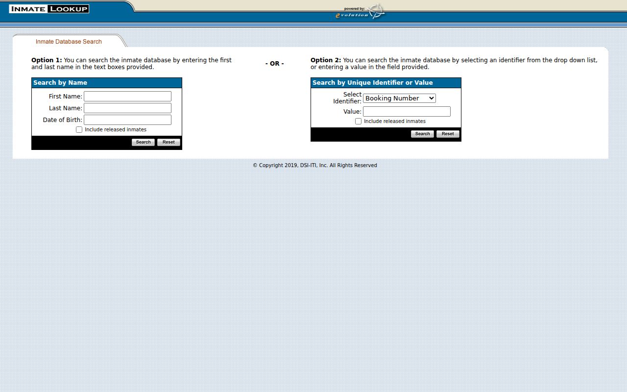 Virginia Beach inmate records lookup portal search screen