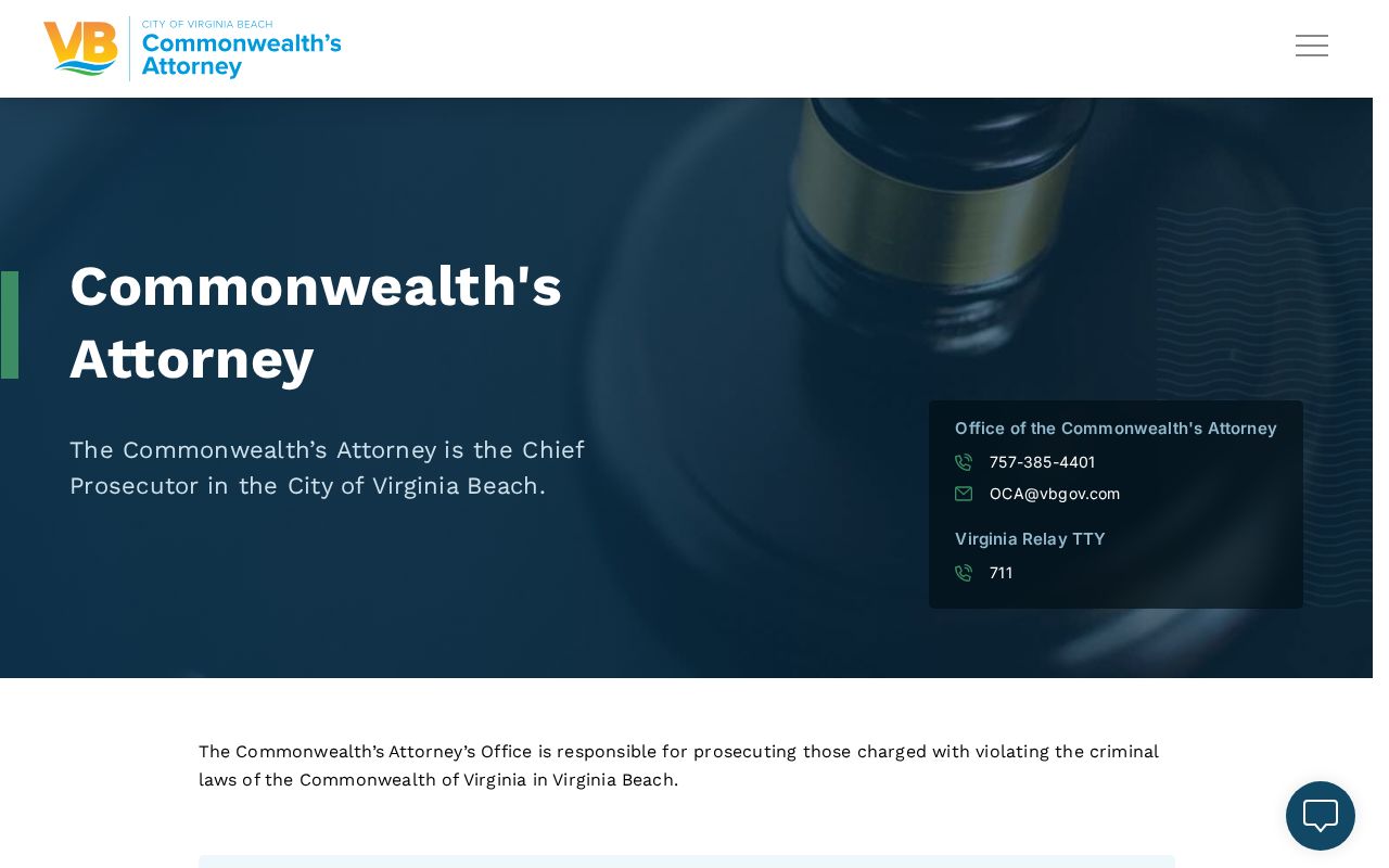 Virginia Beach public records Commonwealth's Attorney office website